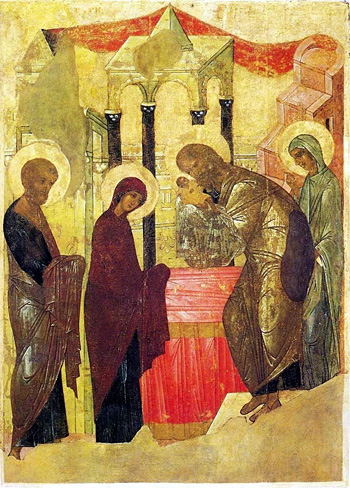 Андрей Рублев. Икона «Сретение Господне». 1405 г.