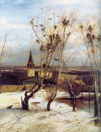 А. К. Саврасов. Грачи прилетели.
